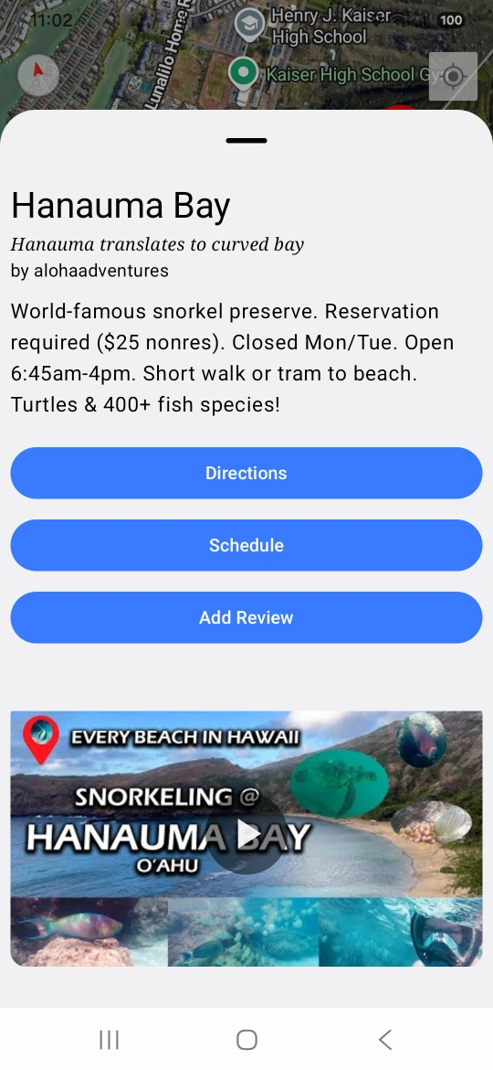 Hanauma Bay activity details in Aloha Adventures